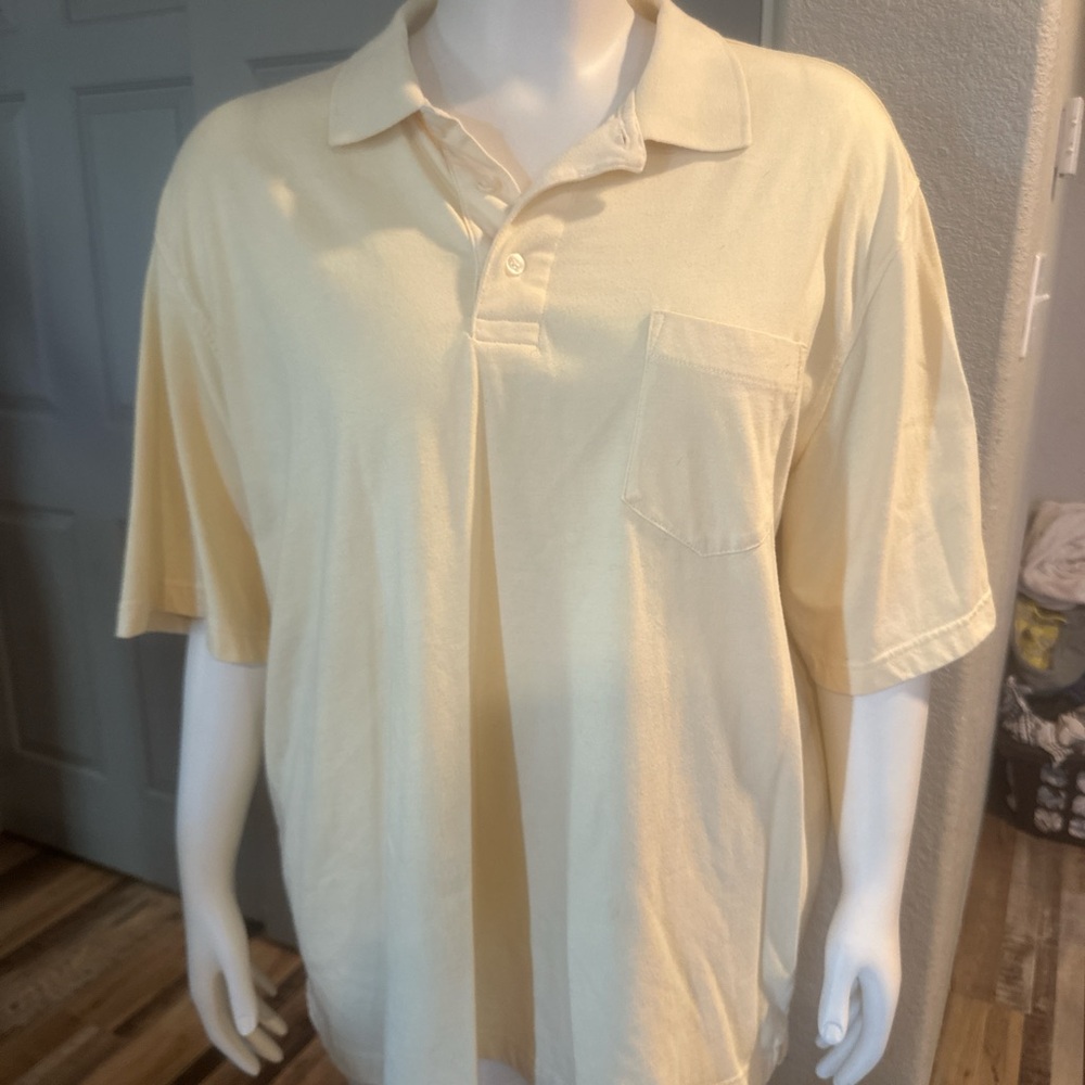 George Men's Light Yellow Polo Shirt